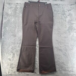 Canyon Retreat Brown Coated Bootcut Flare Pants Womens 18W High Rise Western